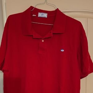 Southern Tide Vibrant Red Polo Shirt
